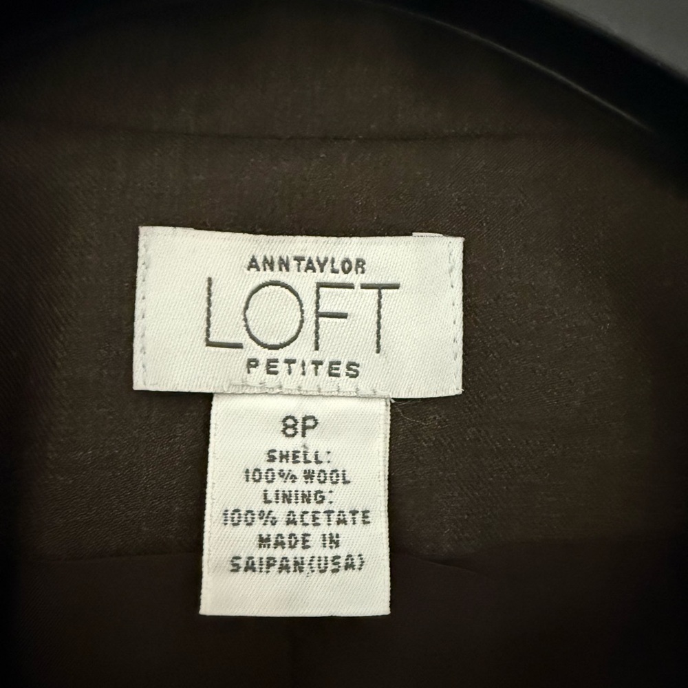 100% Wool Ann Taylor LOFT Petite Women's Blazer - Picture 3 of 4